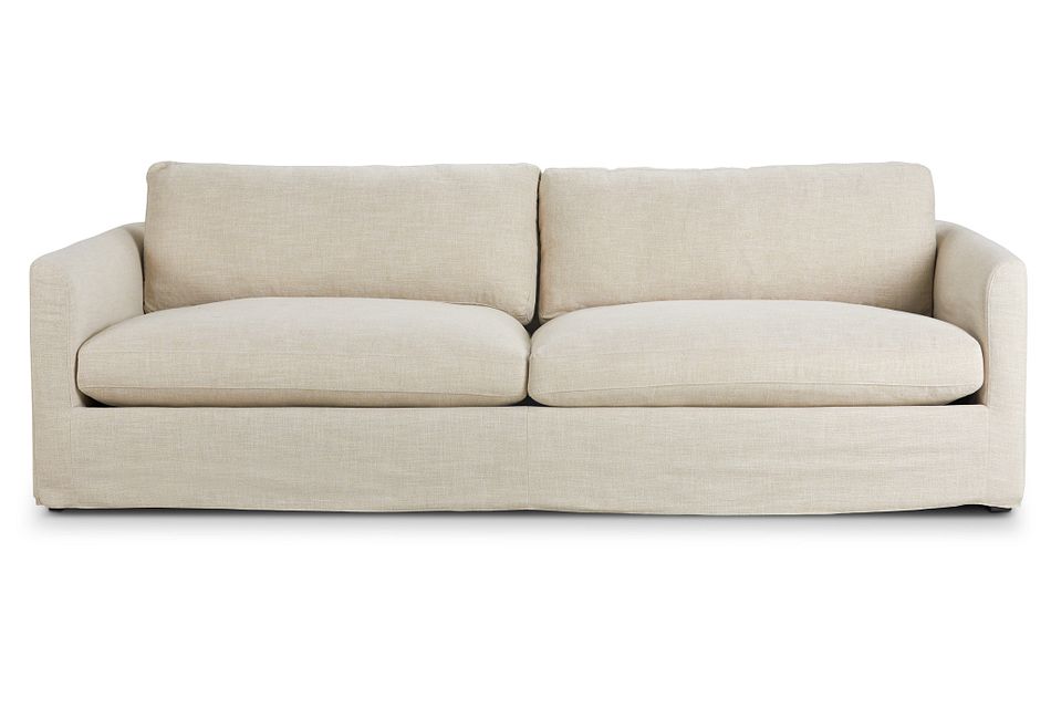 Willow 102" Light Beige Fabric Sofa,