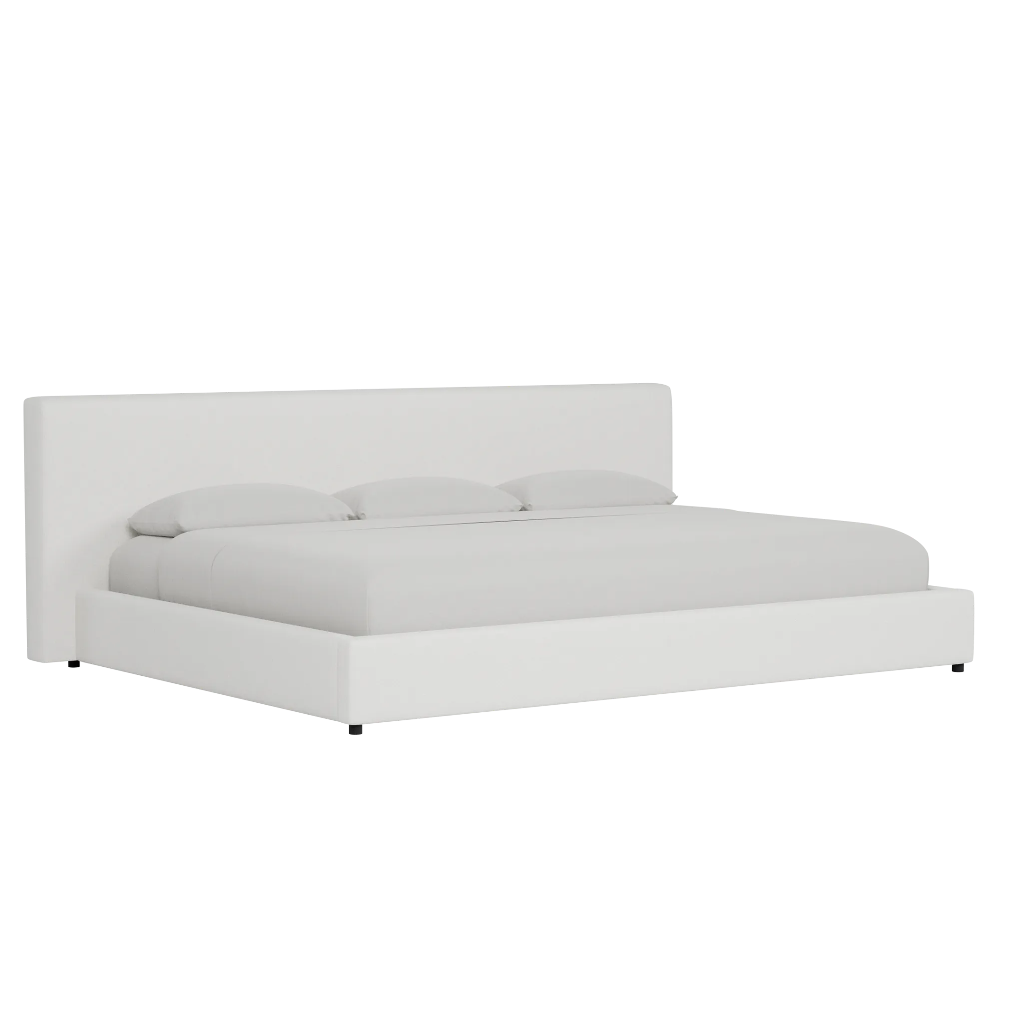 Grayton Sutton White 44" Upholstered Platform Bed