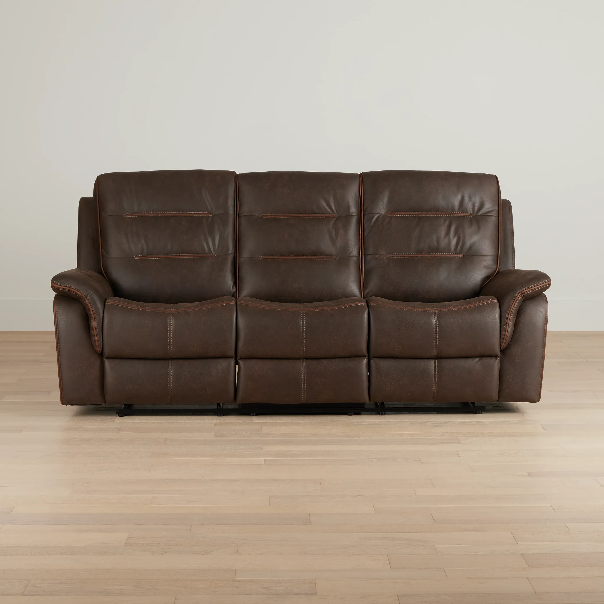 Grayson2 Brown Micro Reclining Sofa