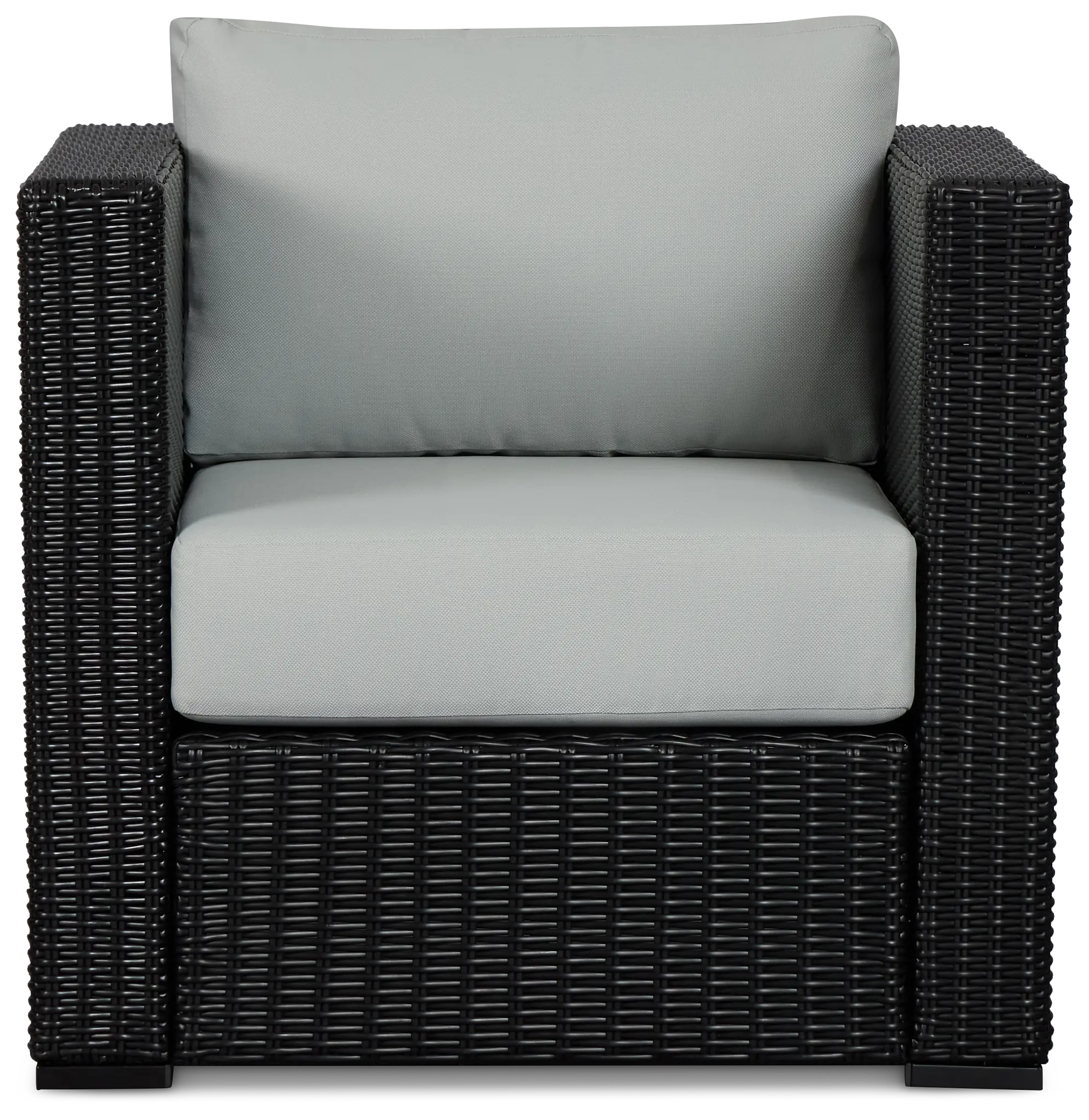 Montecito Black Chair With Light Blue Cushions Montecito Black Chair With Light Blue Cushions