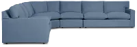 Hudson Blue Fabric Large 2-arm Wedge Sectional