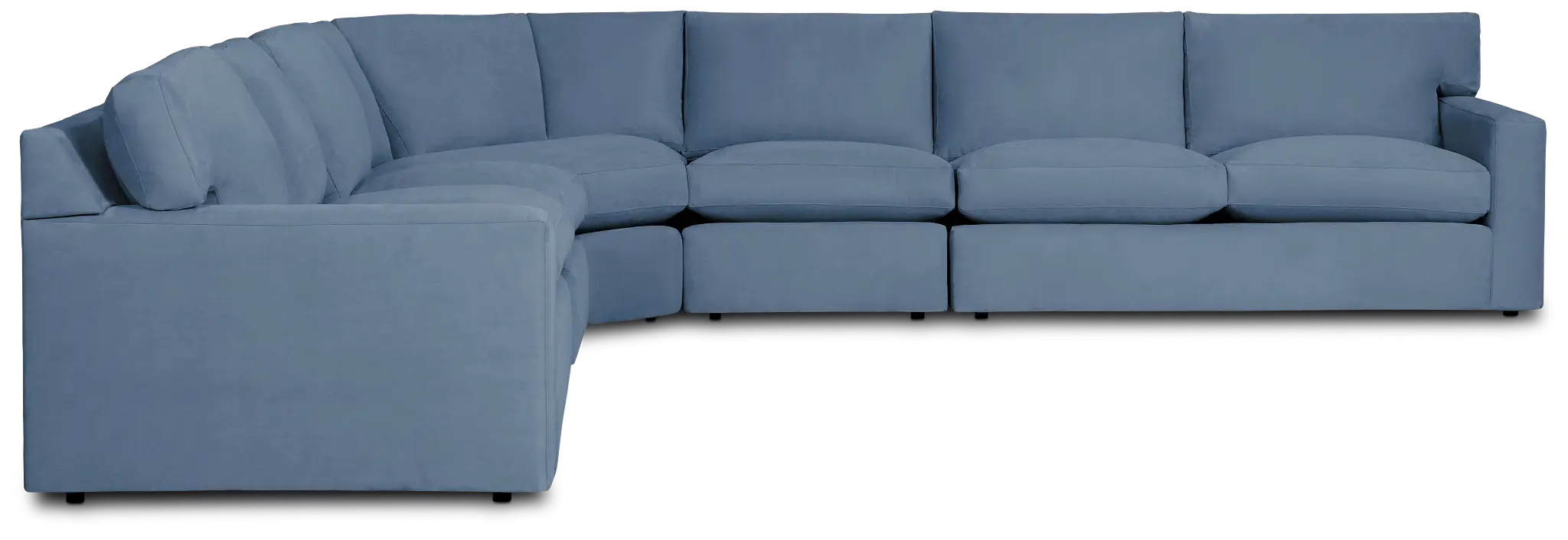 Hudson Blue Fabric Large 2-arm Wedge Sectional Hudson Blue Fabric Large 2-arm Wedge Sectional