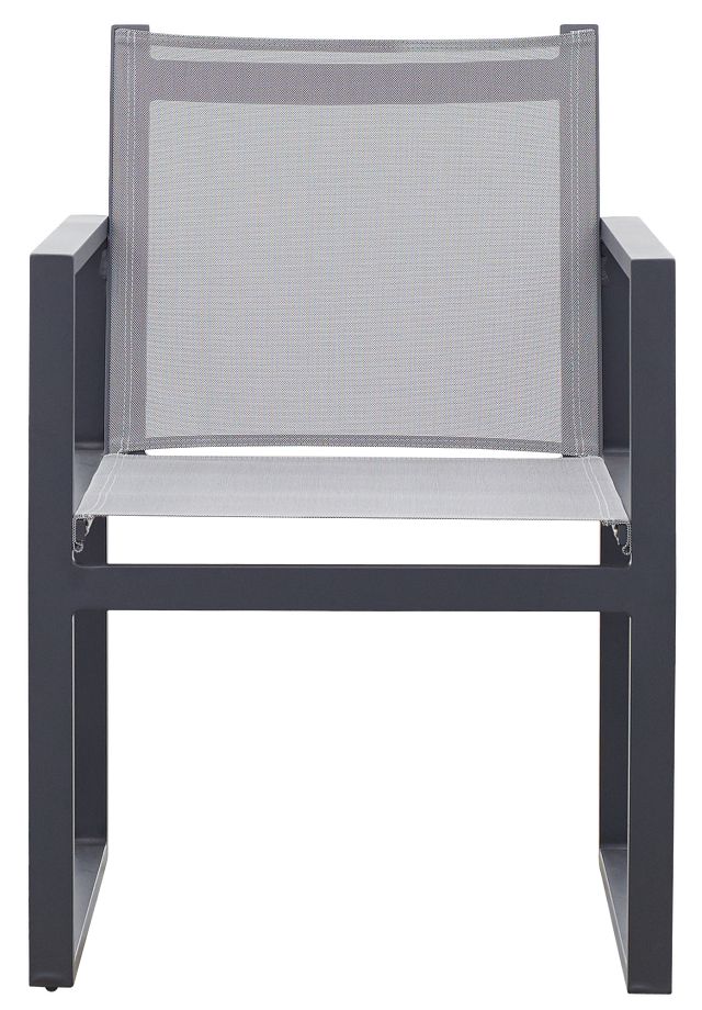 Linear2 Dark Gray Sling Arm Chair