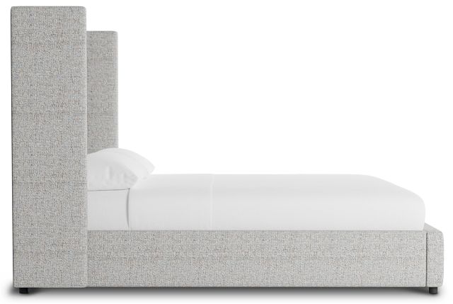 Captiva Natural Beauty Gray 60" Upholstered Shelter Bed