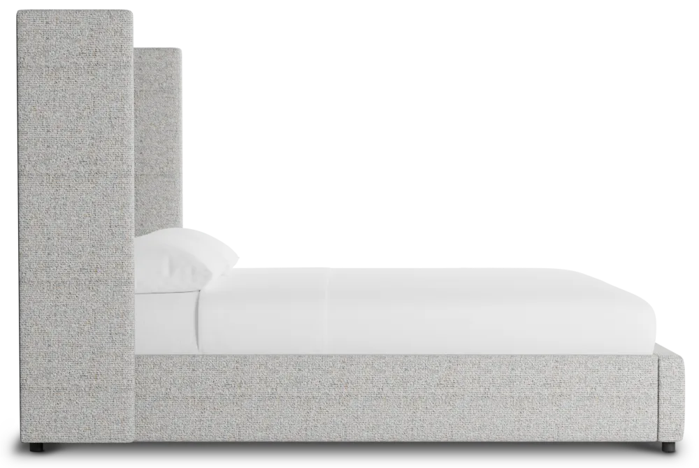 Captiva Natural Beauty Gray 60" Upholstered Shelter Bed