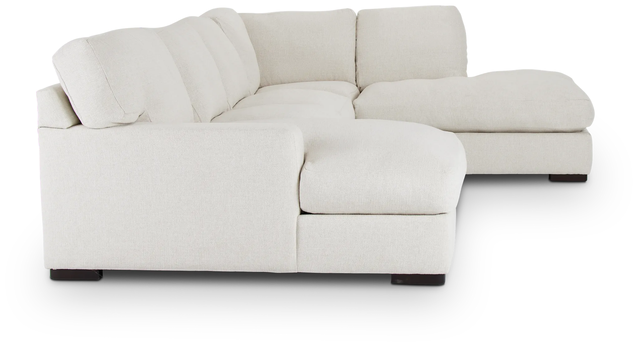 Veronica White Down Small Right Bumper Sectional
