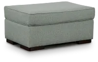 Austin Green Fabric Ottoman