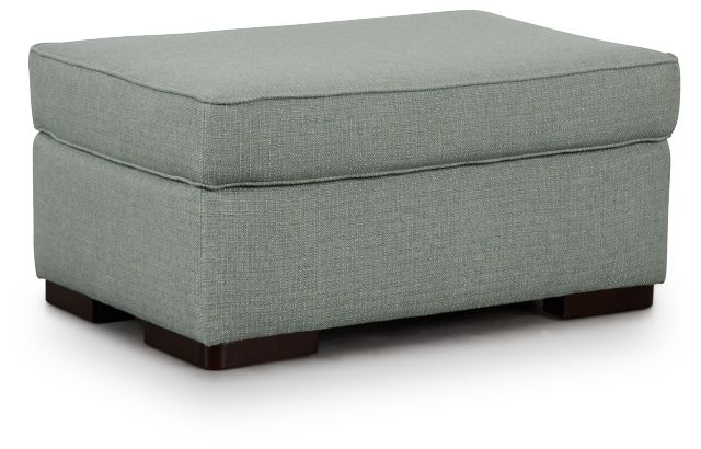 Austin Green Fabric Ottoman