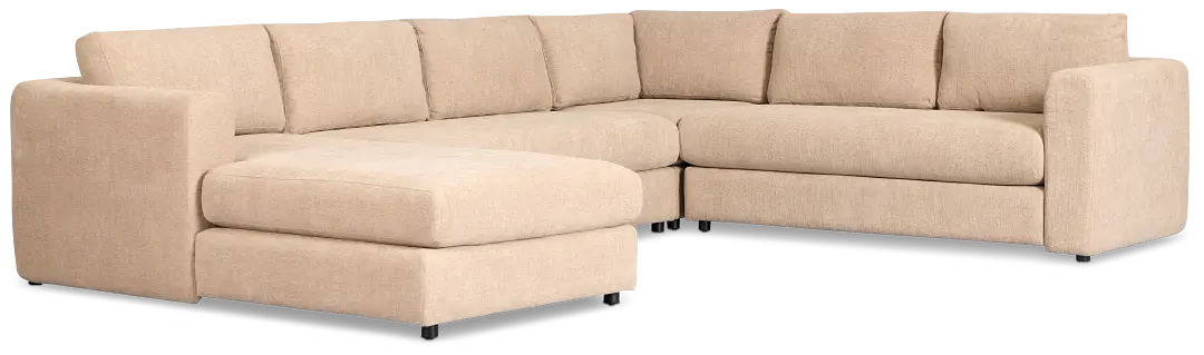 Alma Taupe Fabric Medium Left Chaise Sectional Alma Taupe Fabric Medium Left Chaise Sectional