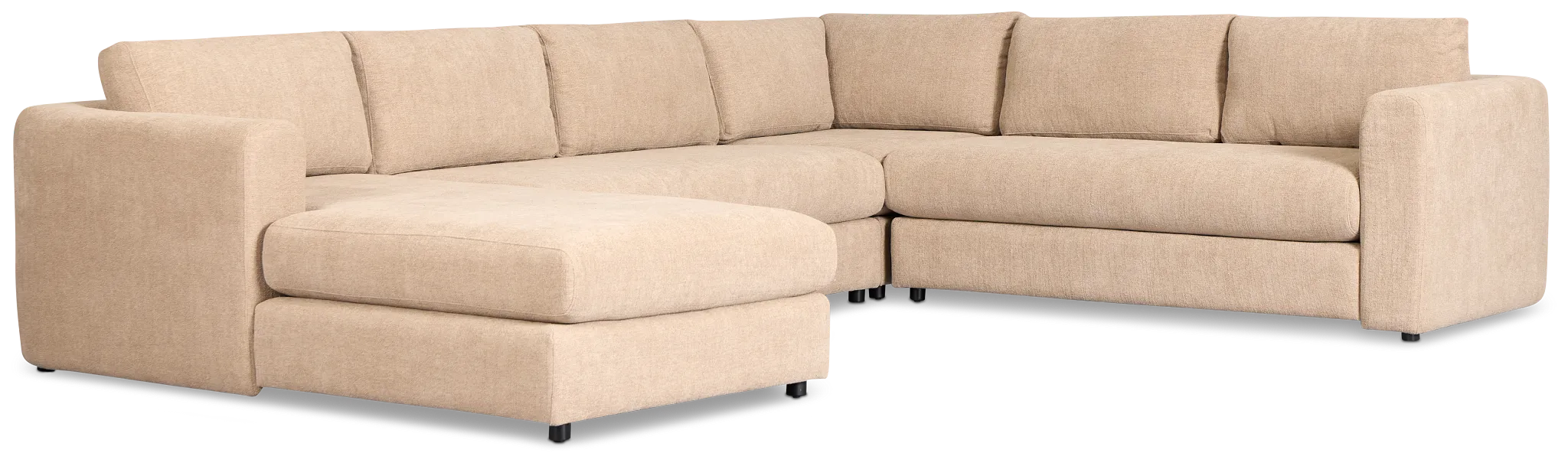 Alma Taupe Fabric Medium Left Chaise Sectional