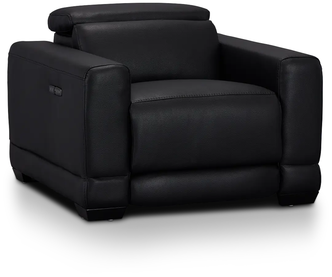 Lombardy Black Micro Power Recliner Lombardy Black Micro Power Recliner