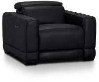 Lombardy Black Micro Power Recliner