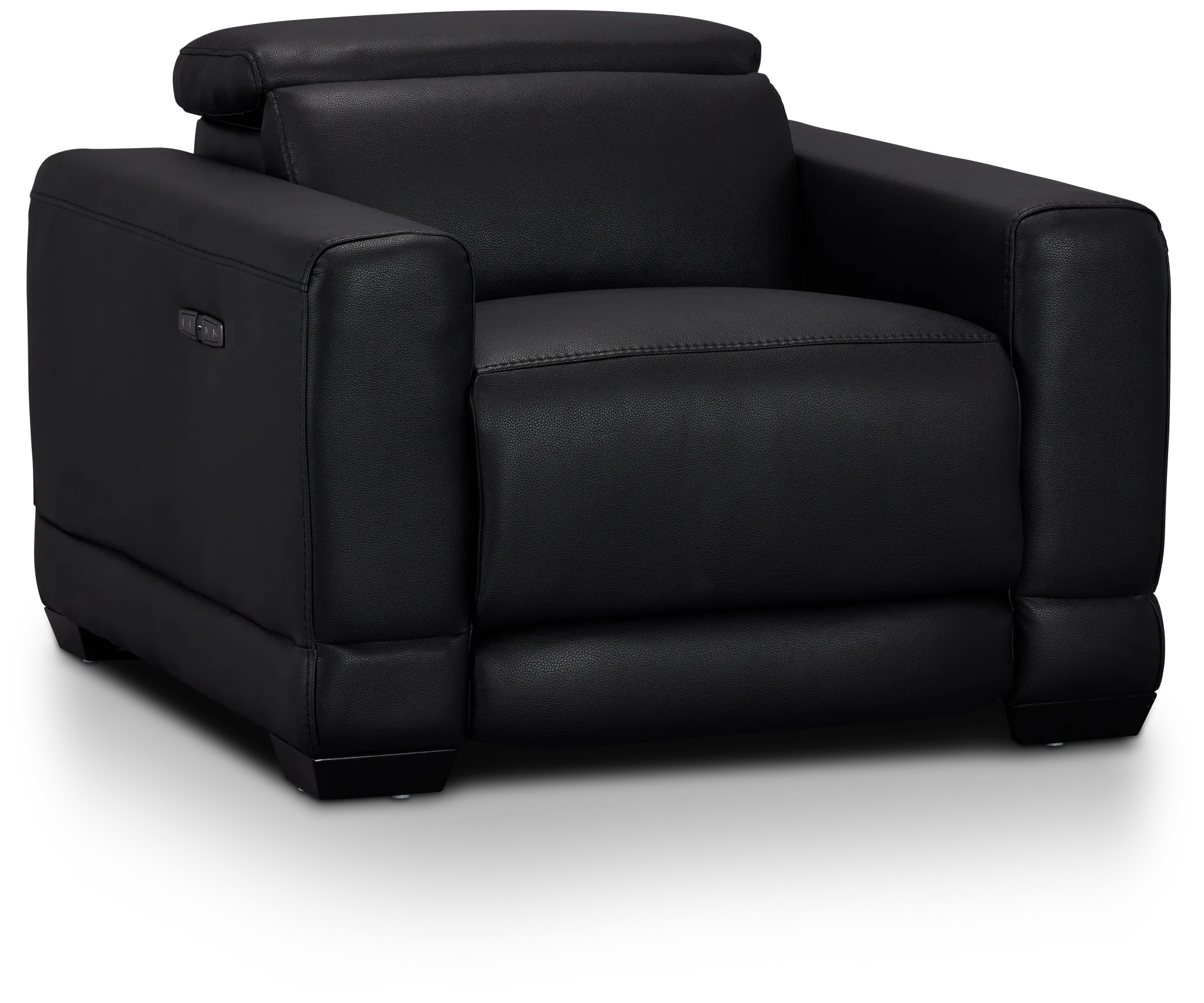 Lombardy Black Micro Power Recliner