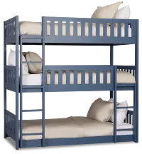 Charleston Dark Blue Triple Bunk Bed