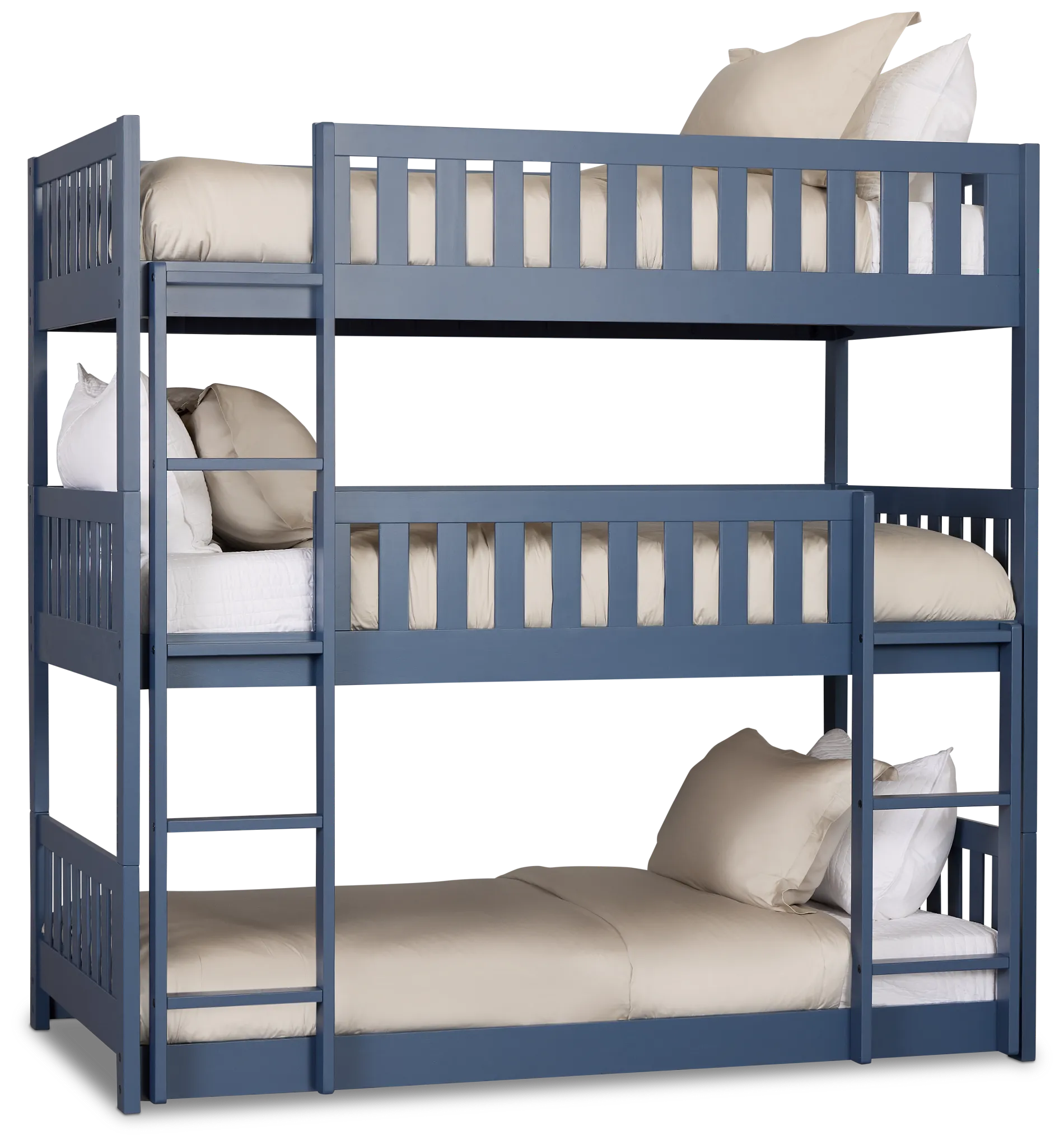 Charleston Dark Blue Triple Bunk Bed