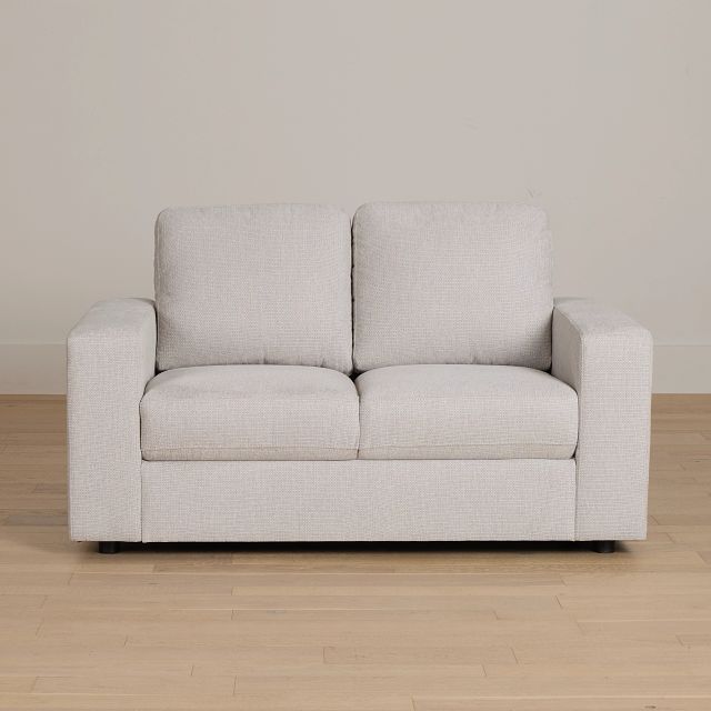 Carmen Light Beige Fabric Loveseat