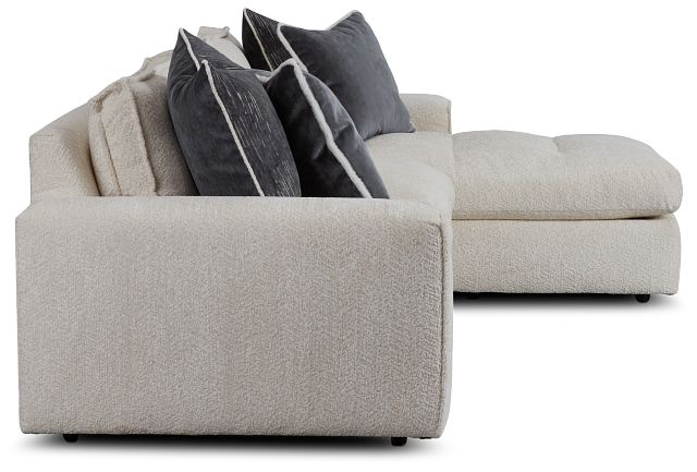 Nest Light Beige Fabric Right Chaise Sectional (3)