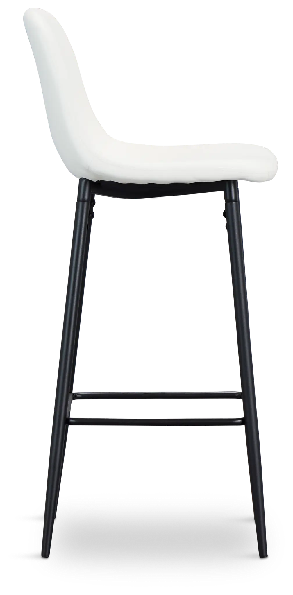 Havana Whitemicro Upolstered 30" Barstool W/ Black Legs Havana Whitemicro Upolstered 30" Barstool W/ Black Legs