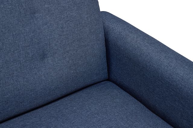 Denali Dark Blue Fabric Sofa Futon