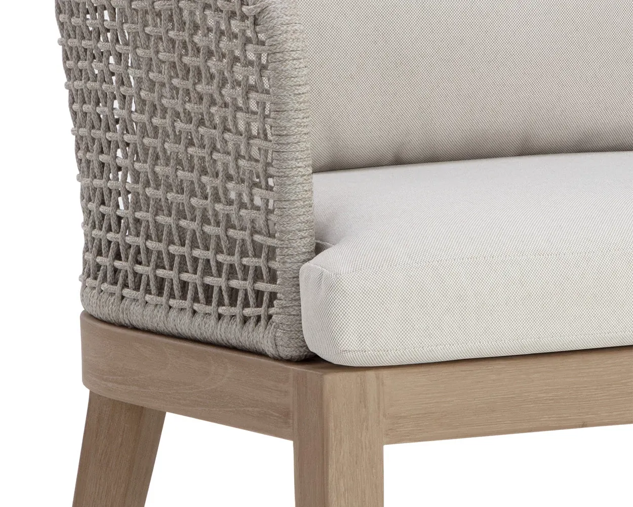 Ukiah Light Gray Cushioned Arm Chair