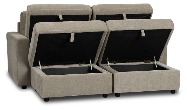 Addie Gray Fabric 4-piece Pit Storage Sectional