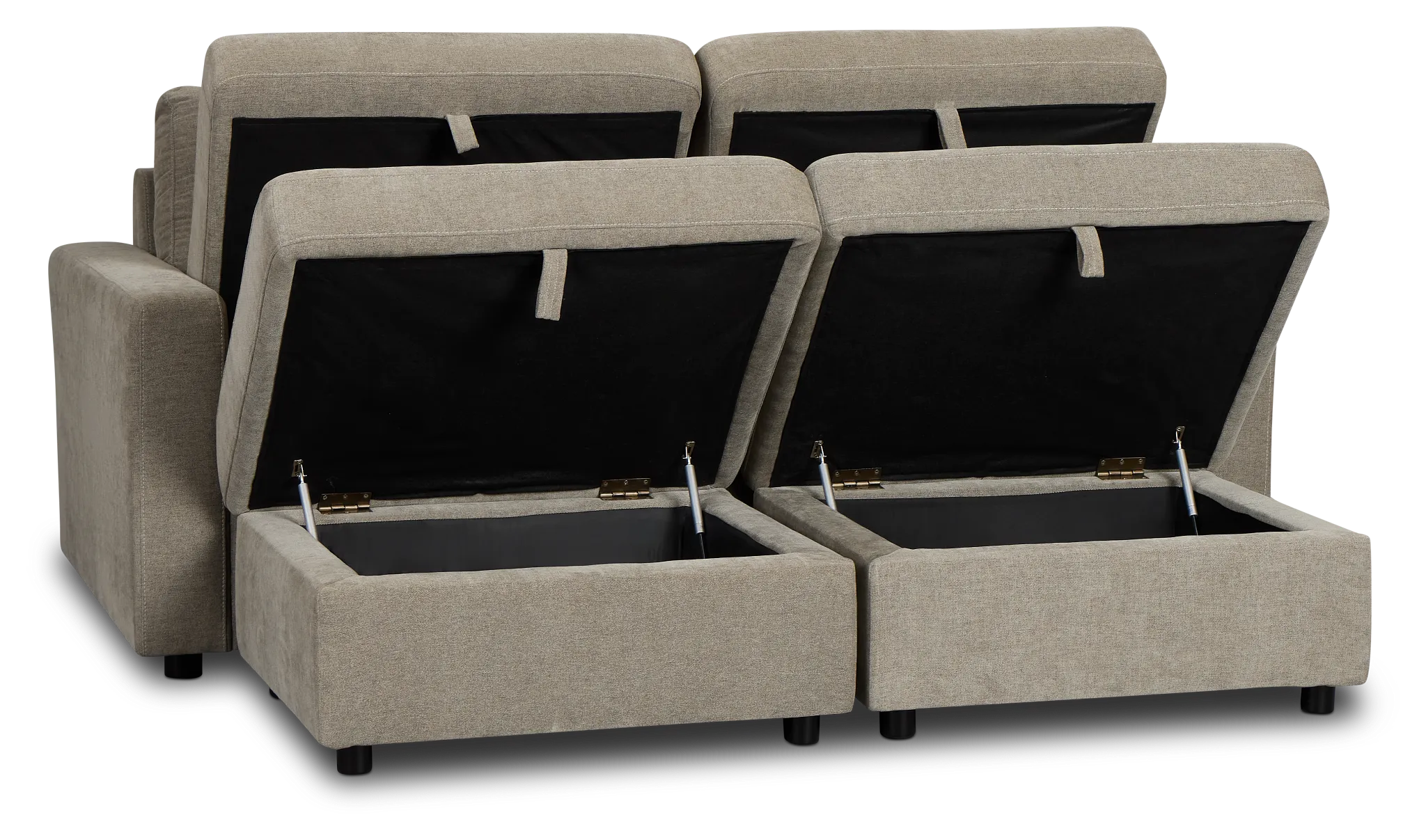 Addie Gray Fabric 4-piece Pit Storage Sectional