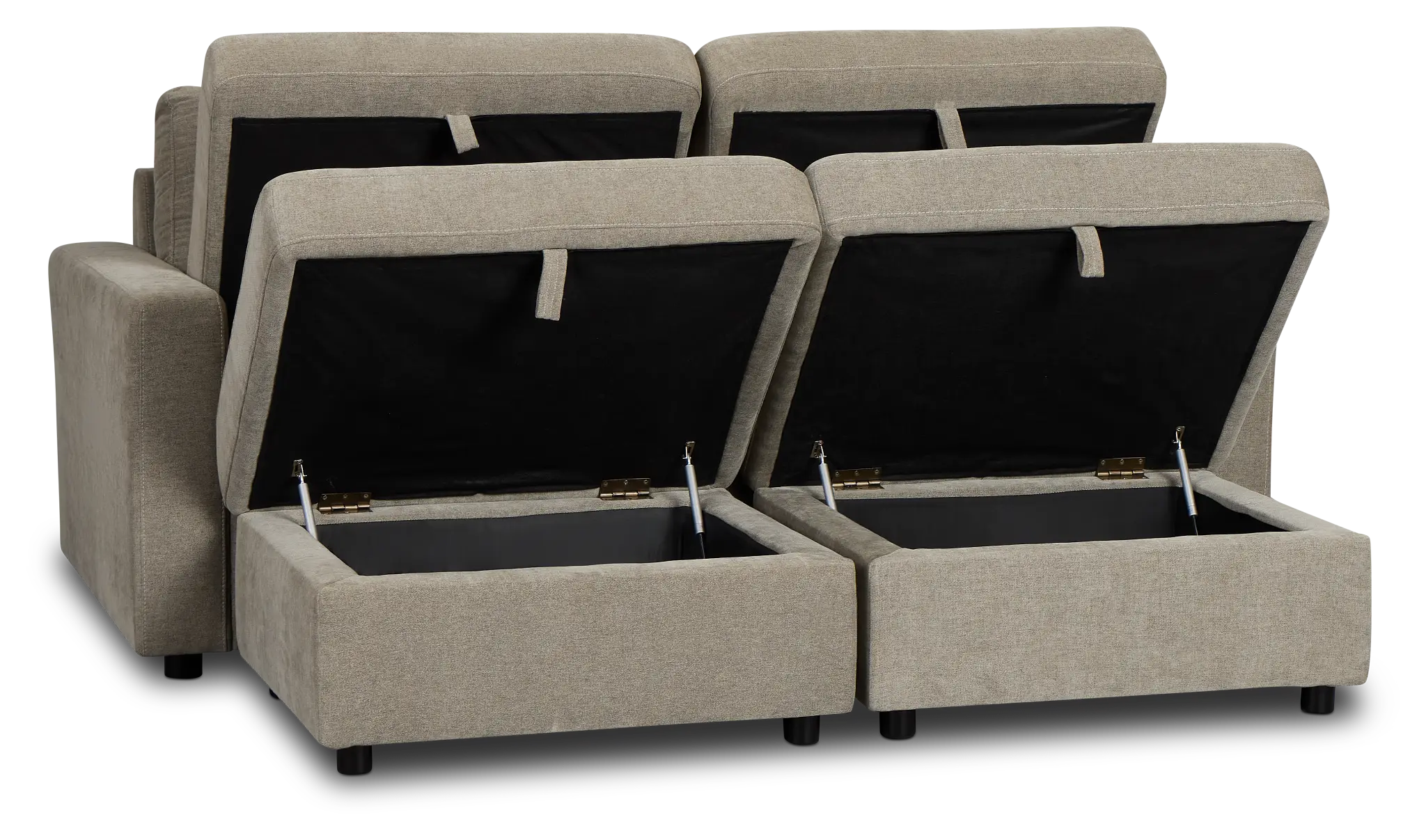 Addie Gray Fabric 4-piece Pit Storage Sectional Addie Gray Fabric 4-piece Pit Storage Sectional