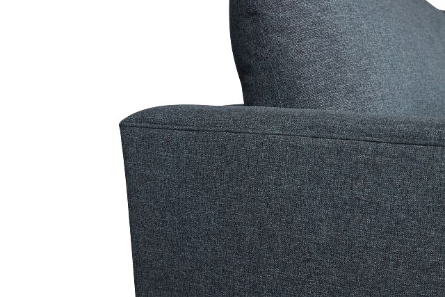 Noah Dark Blue Fabric Large Right Chaise Sectional