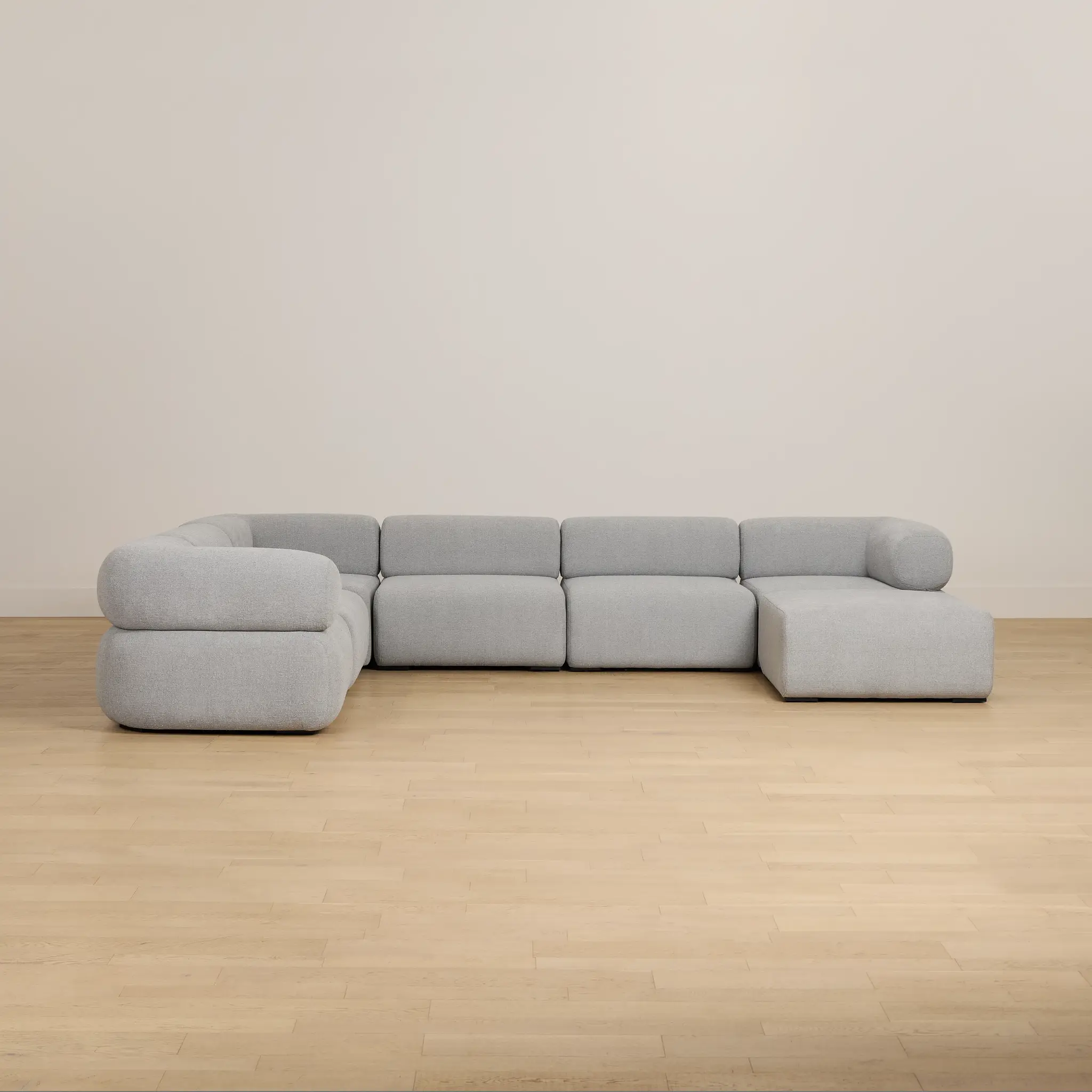 Celeste Light Gray Fabric 7-piece Chaise Sectional Celeste Light Gray Fabric 7-piece Chaise Sectional