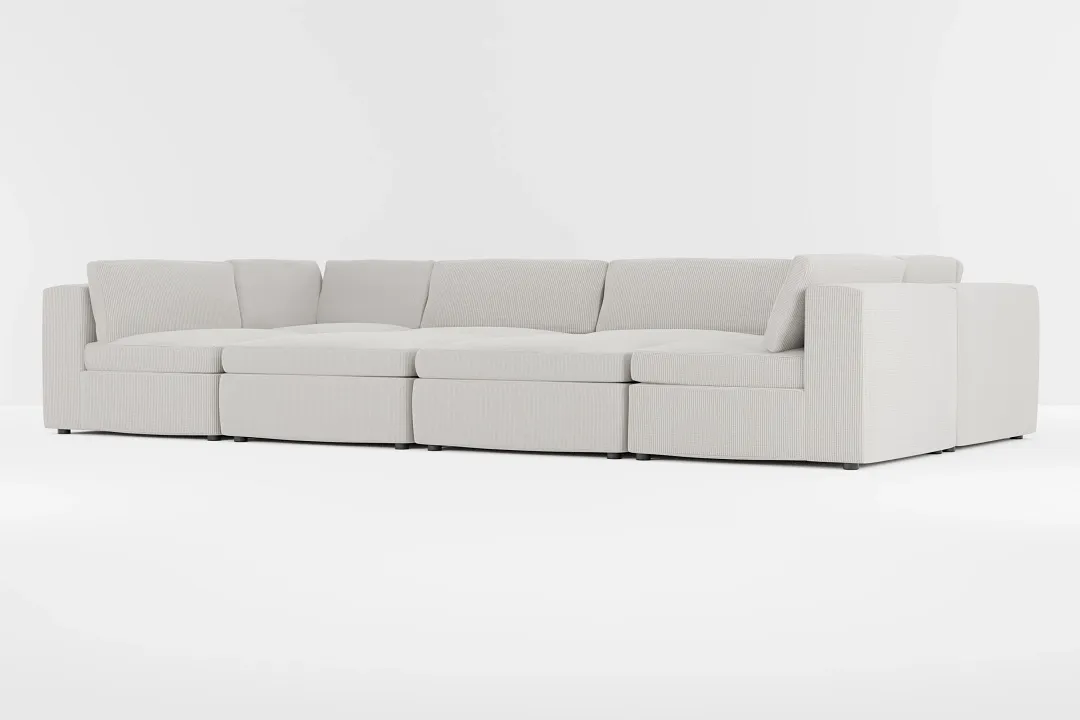 Destin Lucy Light Beige Fabric 8-piece Pit Sectional