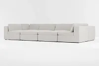 Destin Lucy Light Beige Fabric 8-piece Pit Sectional