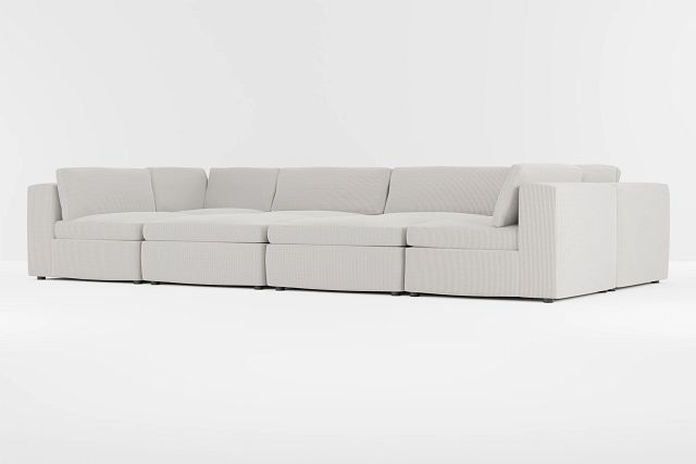 Destin Lucy Light Beige Fabric 8-piece Pit Sectional