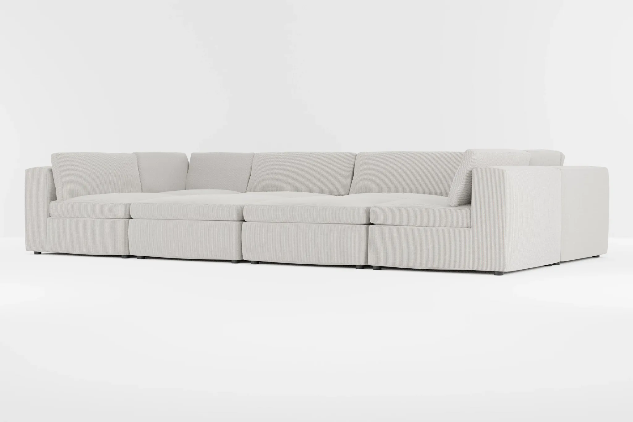 Destin Lucy Light Beige Fabric 8-piece Pit Sectional