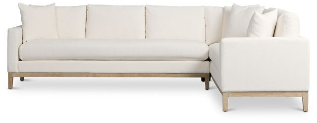 Emma White Medium Two-arm Sectional