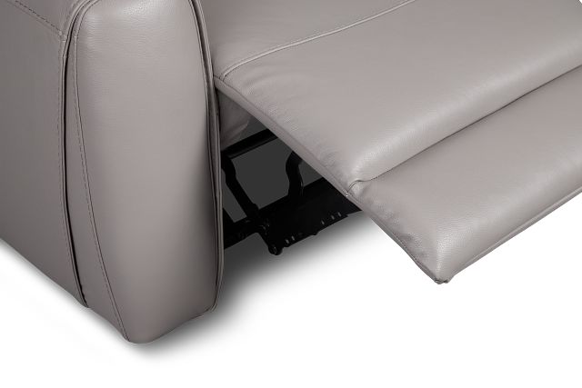 Walker Light Gray Lthr/vinyl Reclining Sofa