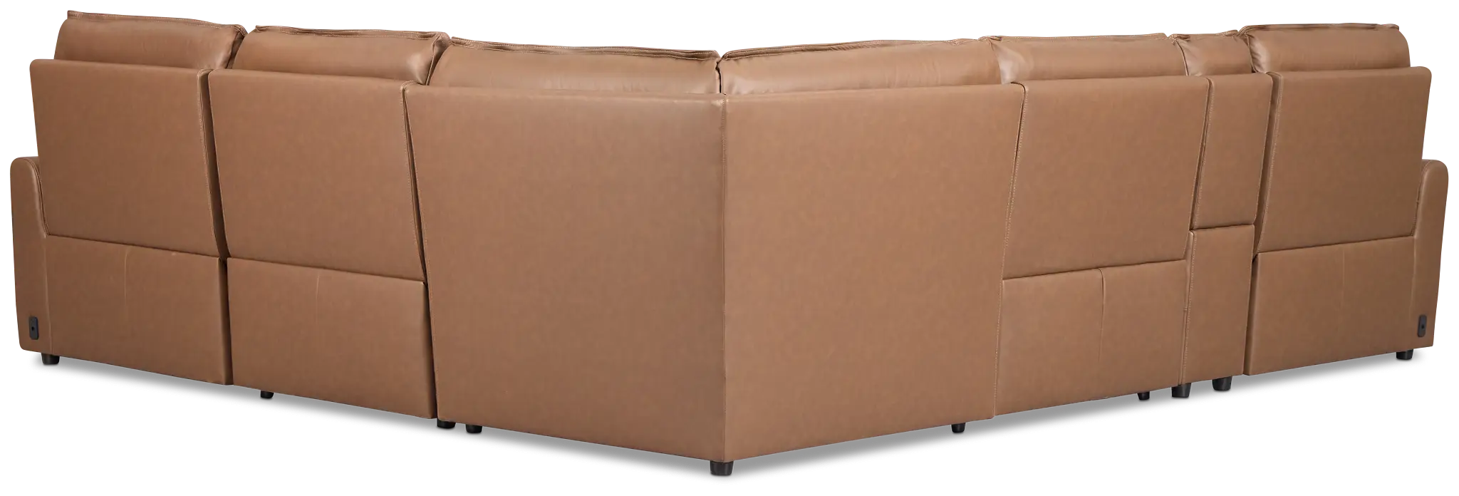 Edison Dark Brown Lthr/vinyl Medium Dual Power 2-arm Reclining Sectional Edison Dark Brown Lthr/vinyl Medium Dual Power 2-arm Reclining Sectional