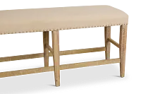 Joplin Light Tone High Upholstered Dining Bench