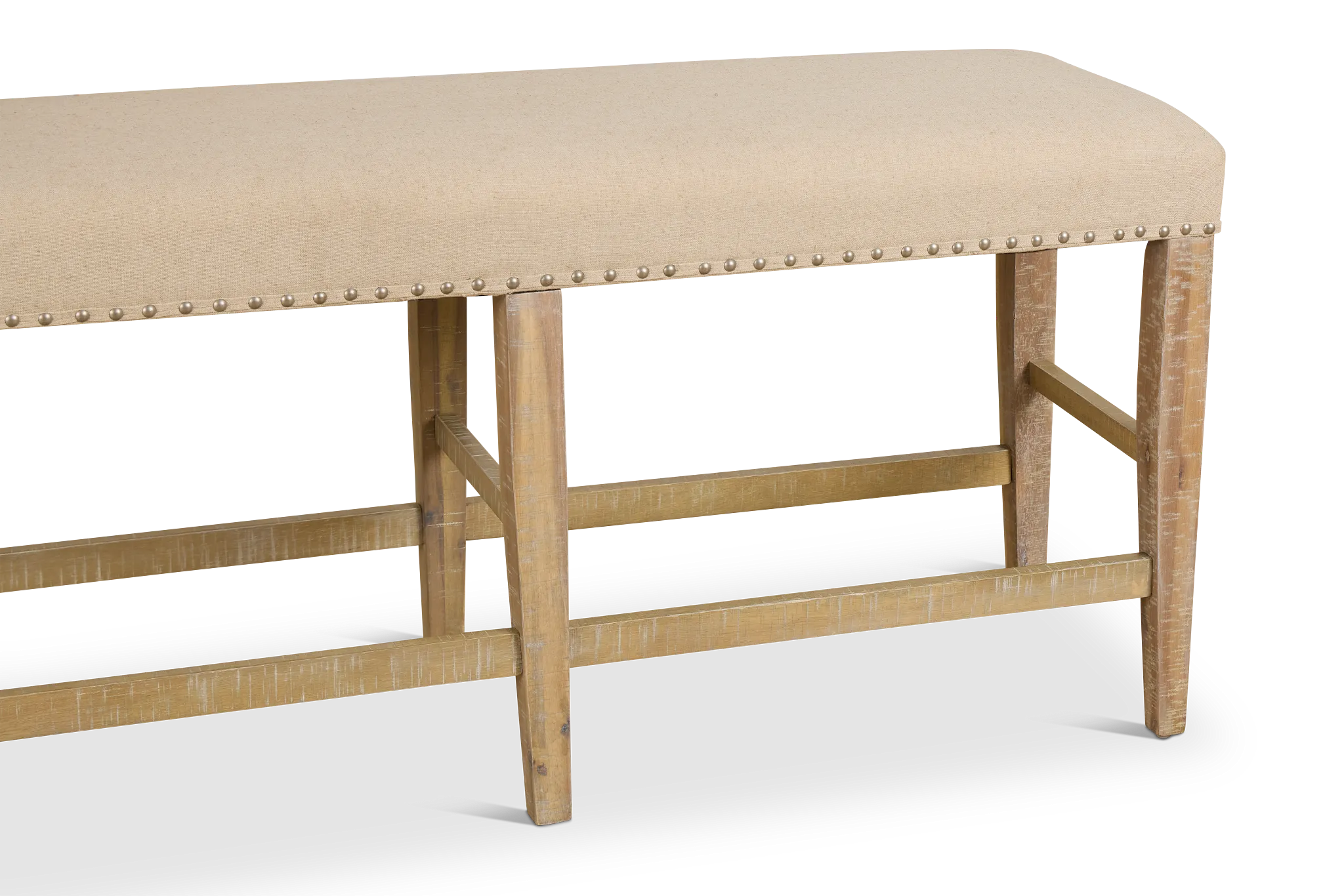 Joplin Light Tone High Upholstered Dining Bench