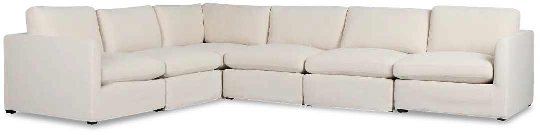 Willow Light Beige Fabric Large Two-arm Sectional Willow Light Beige Fabric Large Two-arm Sectional