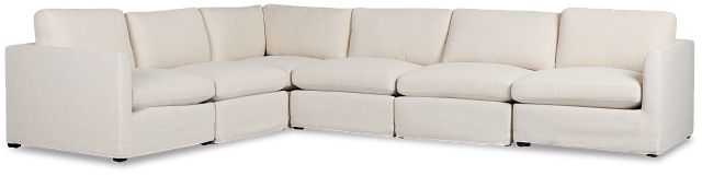 Willow Light Beige Fabric Large Two-arm Sectional