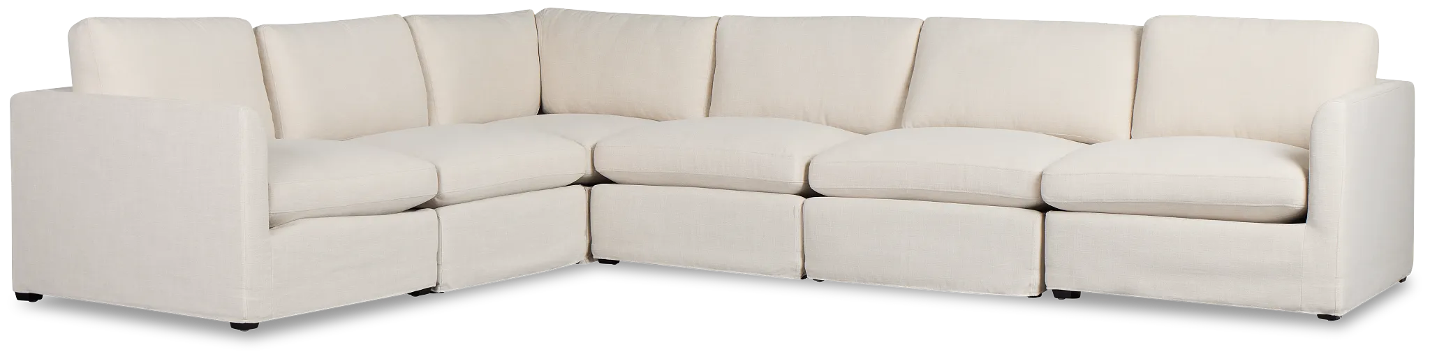 Willow Light Beige Fabric Large Two-arm Sectional