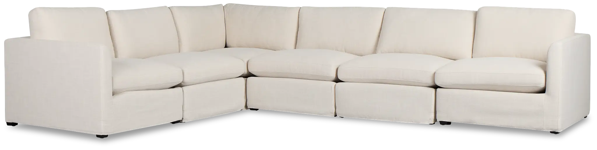 Willow Light Beige Fabric Large Two-arm Sectional Willow Light Beige Fabric Large Two-arm Sectional