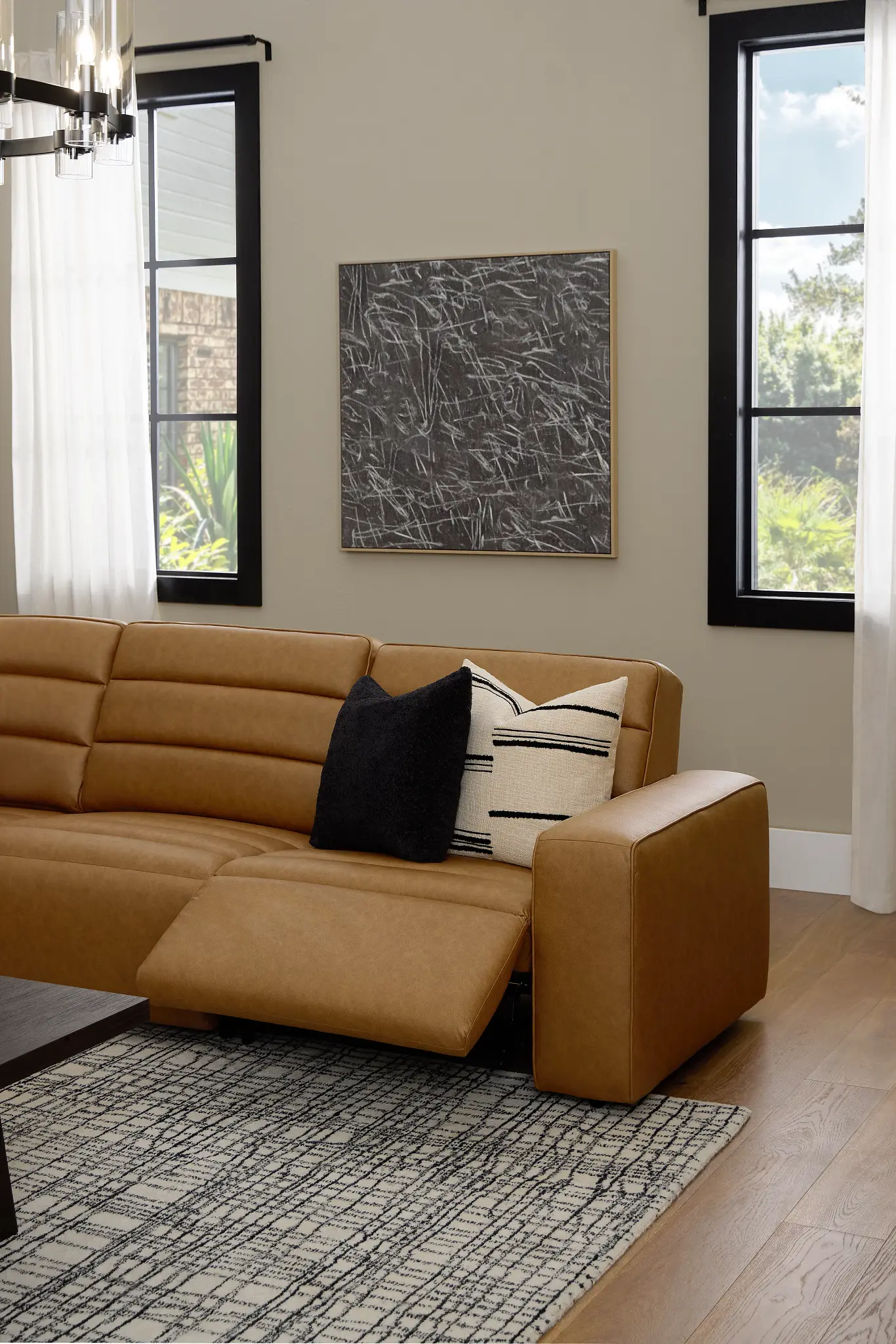 Sawyer Light Brown Micro Small Dual Power Reclining Two-arm Sectional Sawyer Light Brown Micro Small Dual Power Reclining Two-arm Sectional