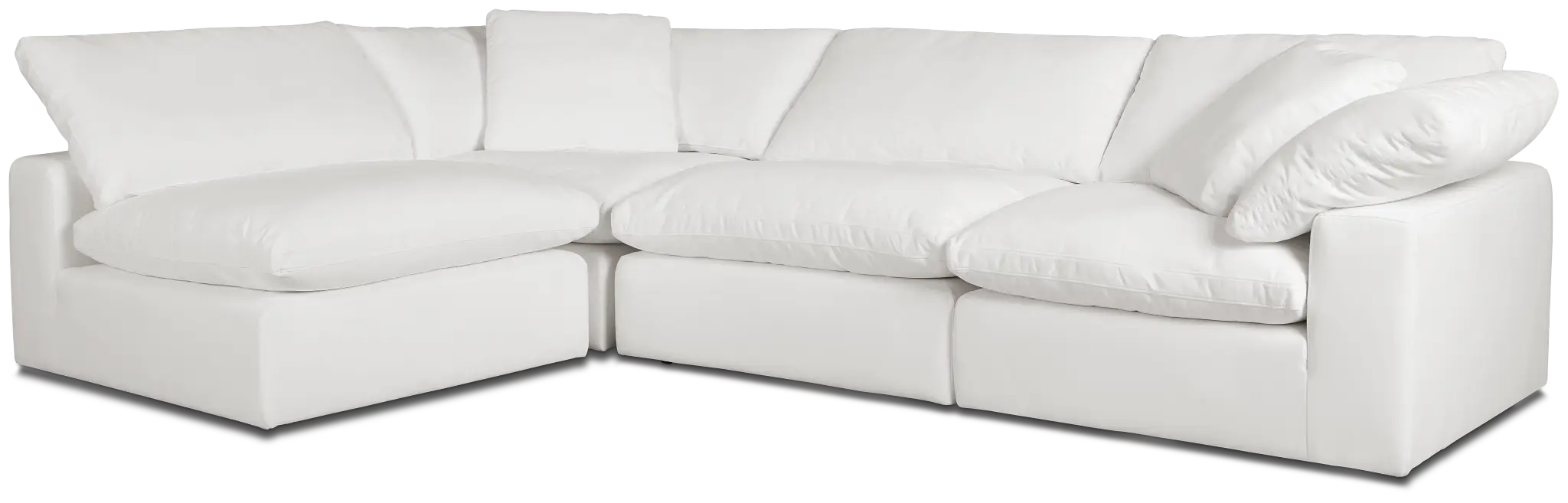 Nixon White Fabric 4-piece Modular Sectional Nixon White Fabric 4-piece Modular Sectional