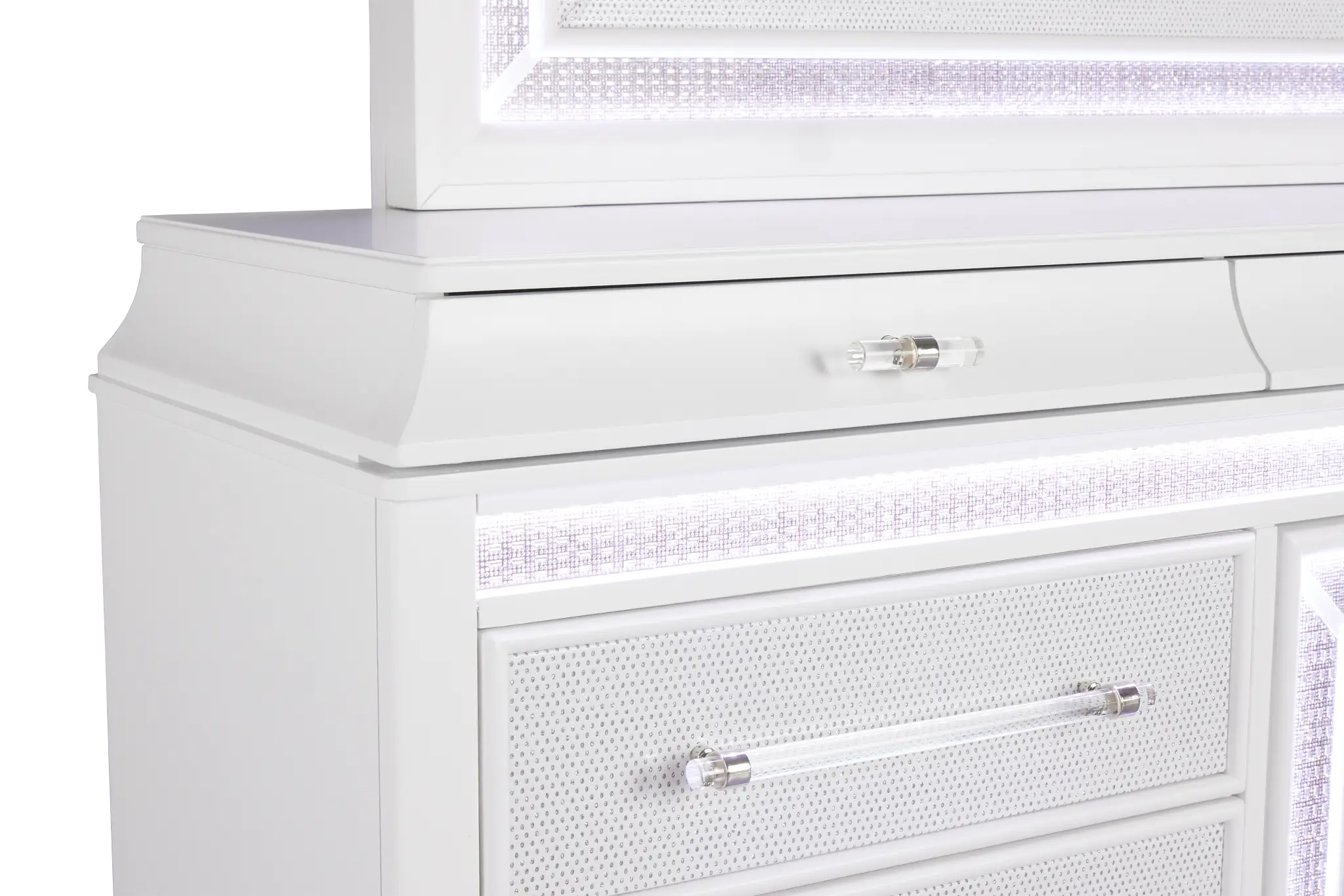 Milan White Dresser & Mirror Milan White Dresser & Mirror