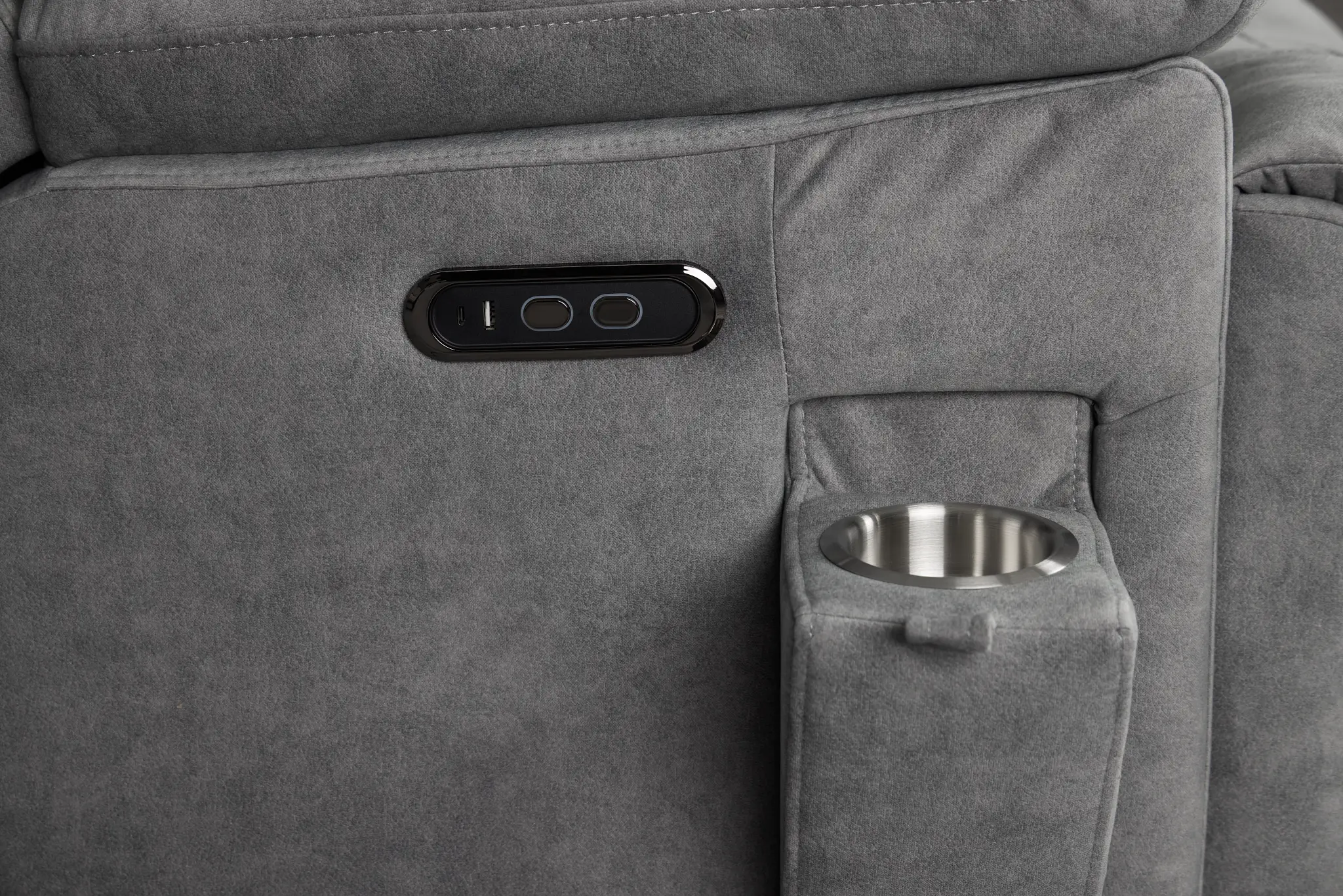 Benson Gray Micro Power Recliner Benson Gray Micro Power Recliner