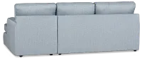Rhodes Light Blue Fabric Right Chaise Sectional