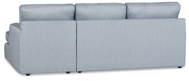 Rhodes Light Blue Fabric Right Chaise Sectional