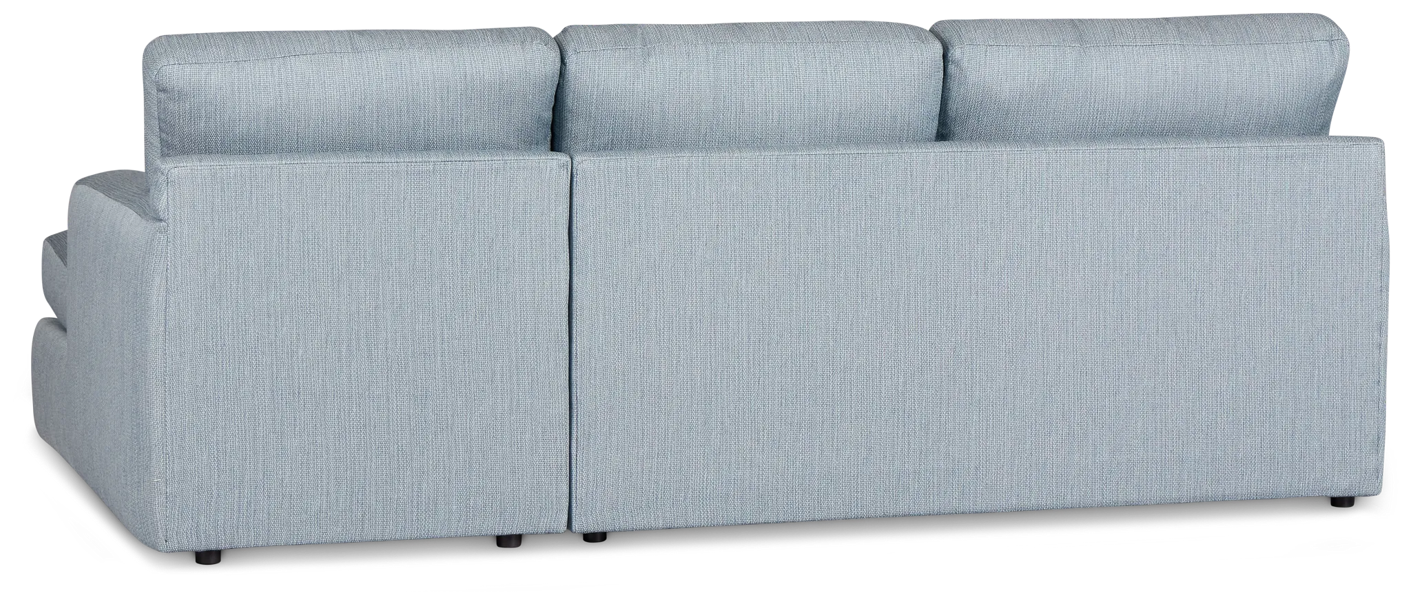 Rhodes Light Blue Fabric Right Chaise Sectional