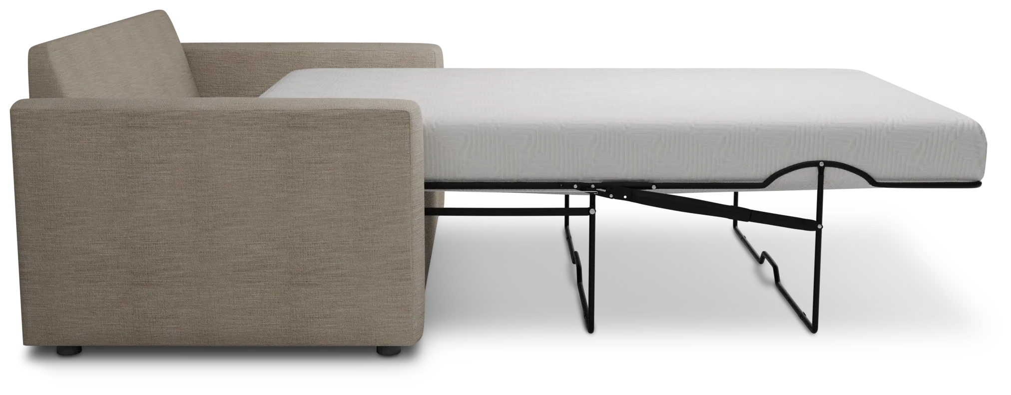 Siesta Victory Taupe Fabric Memory Foam Sleeper